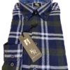 Shirt King's Road, Blauw Groen Ruit, Zware Flannel - Afbeelding 2
