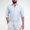 Eterna Lange Mouw Overhemd Modern Fit Soft Tailoring Twill Licht Blauw - Afbeelding 3