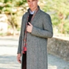 Harris Tweed Overjas, Grijs Visgraat - Afbeelding 4