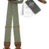Luxe Work Bretels Groen Denim
