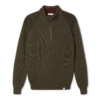 Pullover,Foxton Zip Neck, Olive