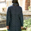 Wellington, Harris Tweed damesjas gesteppt met Polarfleece Marine - Afbeelding 4