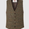 Harris Tweed Vestje, Iain Waistcoat - Brown