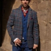 Harris Tweed Jacket Grijs Overruit 619
