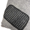 Pullover lambswool Cloud Grey met Harris Tweed details Grijs - Afbeelding 5