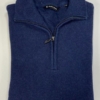 Katoenen trui met rits, blauw