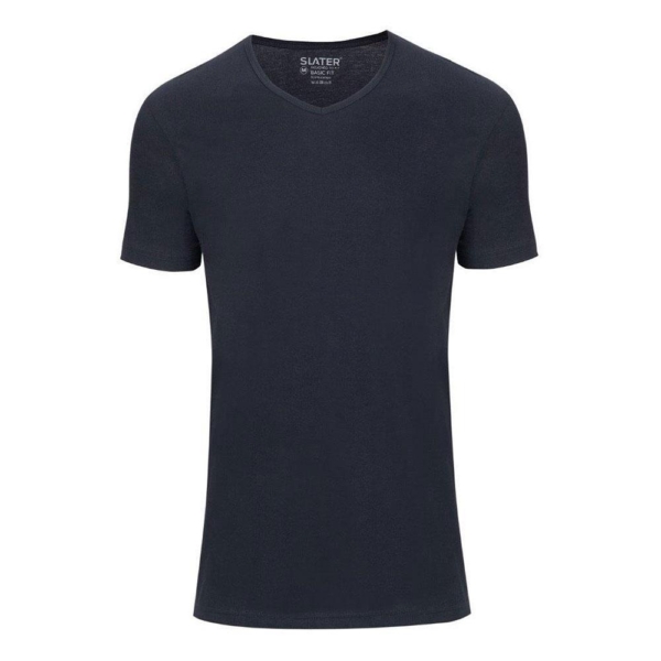 T-shirt Basic Fit v-hals, 2 pack - Afbeelding 2