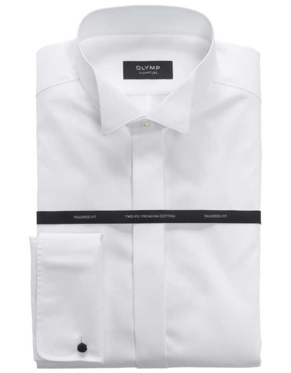 Smokingshirt, Olymp Signature, Tailored Fit, Signature Vadermoordenaar, Wit
