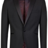 Smoking, Zwart opgesneden revers in wol mohair