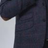 Harris Tweed Jacket Red Overcheck 614 - Afbeelding 3