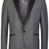 Smoking, Grijs opgesneden revers in wol mohair