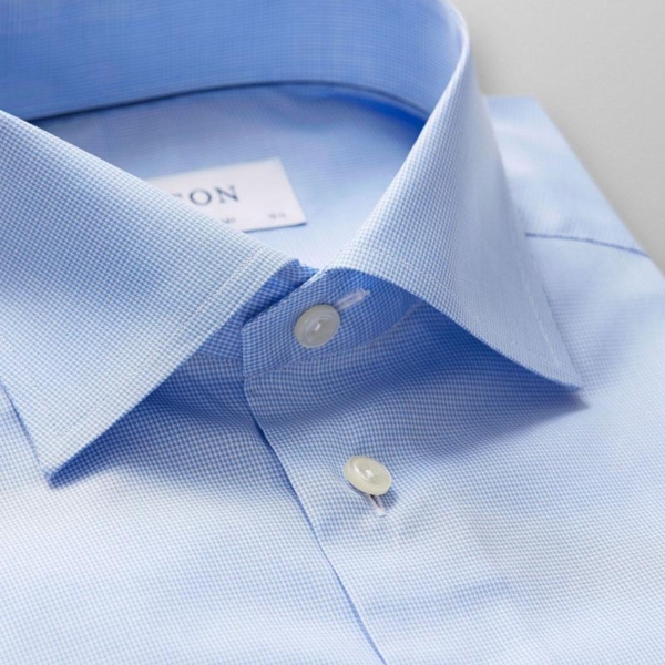 Light blue hounds tooth shirt - Afbeelding 2