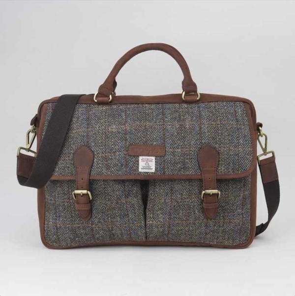 Brown Harris Tweed Briefcase