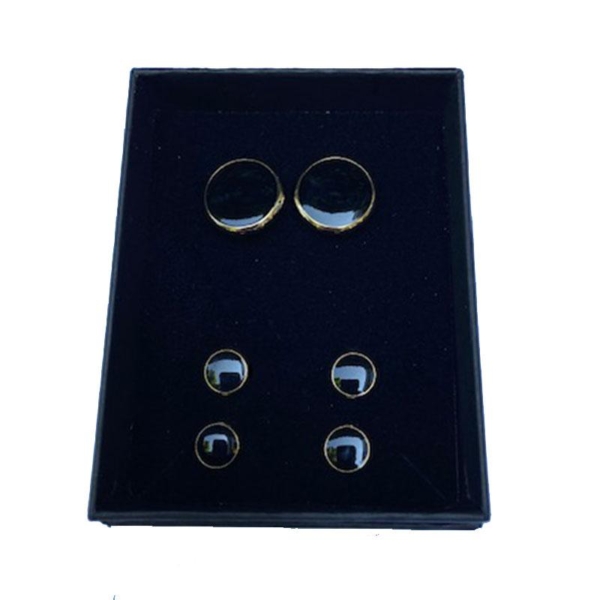 Knopen set Zwart met Goud