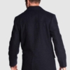 Harris Tweed Coat, Ferry Reefer Coat - Navy Plain - Afbeelding 4