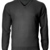 Alan Paine Lamswol Pullover V-hals, Updated Fit - Charcoal - Afbeelding 4