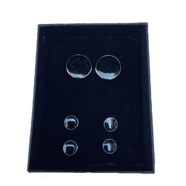 Knopen set Zwart met Zilver