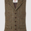 Harris Tweed Vestje, Angus Waistcoat - Brown