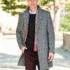 Harris Tweed Overjas, Grijs Visgraat - Afbeelding 2