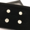 set van 4 frontknoopjes wit, studs - Afbeelding 2