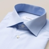Blue plain poplin shirt - Afbeelding 2
