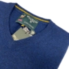 Pullover lambswool  Midnight met Harris Tweed details Blauw - Afbeelding 3