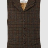 Harris Tweed Vestje, Angus Waistcoat - Brown Multi
