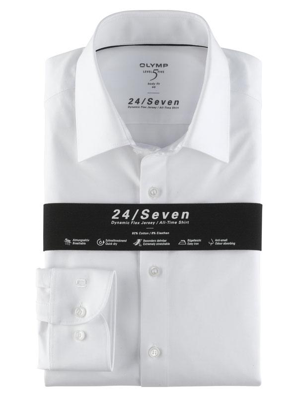OLYMP Level Five 24/Seven  Body Fit, Zakelijke Overhemd, New York Kent, Marineblauw