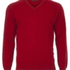 Alan Paine Lamswol Pullover V-hals, Updated Fit - Red - Afbeelding 4