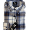 Shirt King's Road, Blauw Ruit, Zware Flannel