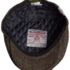 Flat Cap 670 Harris Tweed Brown Herringbone with Overcheck - Afbeelding 2