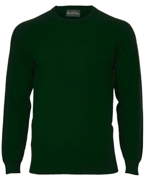 Alan Paine Lamswol Pullover Ronde-hals, Updated Fit - Tartan Green - Afbeelding 4