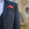 Harris tweed Dames Jasje Scottish Blue 613 - Afbeelding 3