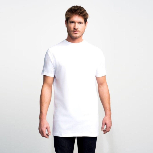 T-shirt Basic Fit rond 2-pack Xlang - Afbeelding 2