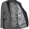 Smoking, Grijs opgesneden revers in wol mohair - Afbeelding 3