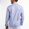 Eterna Lange Mouw Overhemd Modern Fit Soft Tailoring Oxford Blauw/Wit Gestreept - Afbeelding 5