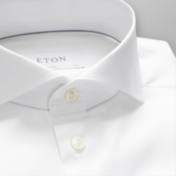 White plain poplin shirt - Afbeelding 2