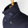 Harris Tweed Coat, Ferry Reefer Coat - Navy Plain - Afbeelding 5