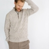 Pullover,Foxton Zip Neck, Oatmeal - Afbeelding 2