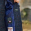Harris tweed Dames Jasje Scottish Blue 613 - Afbeelding 4