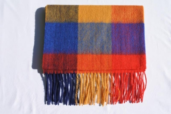 Sjaal blauw-rood-oranje - Afbeelding 2