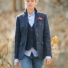 Harris tweed Dames Jasje Scottish Blue 613