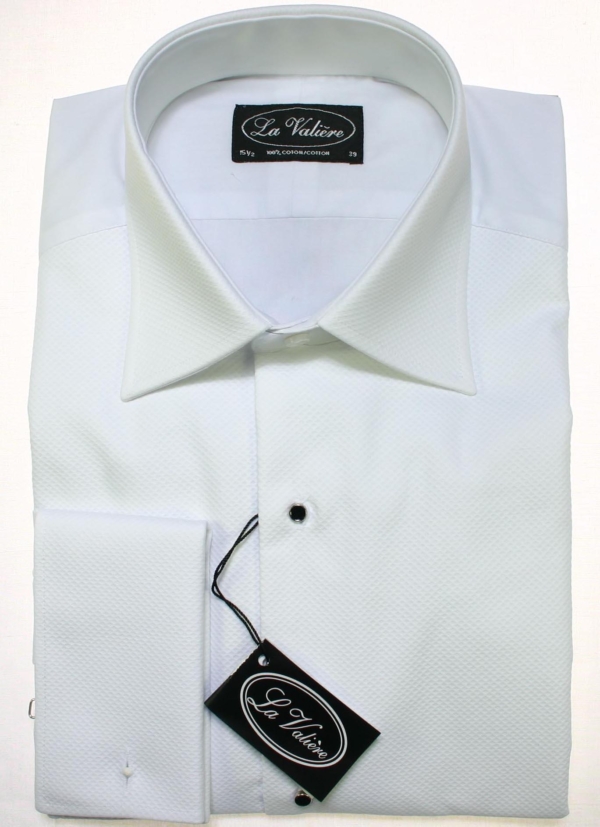 Smokingshirt ligg. brd. pique, xl mouw