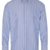 Eterna Lange Mouw Overhemd Modern Fit Soft Tailoring Oxford Blauw/Wit Gestreept - Afbeelding 3