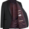 Smoking, Zwart opgesneden revers in wol mohair - Afbeelding 3