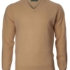 Alan Paine Lamswol Pullover V-hals, Updated Fit - Camel - Afbeelding 4