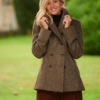 Wellington, Damesjas Harris Tweed Evergreen