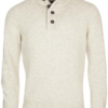 BARBOUR ESSENTIAL PATCH HALF ZIP KNITTED JUMPER Pearl