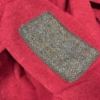 Pullover lambswool Red Dahlia met Harris Tweed details - Afbeelding 2