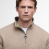 Barbour Nelson Half-Zip Sweatshirt Stone - Afbeelding 3